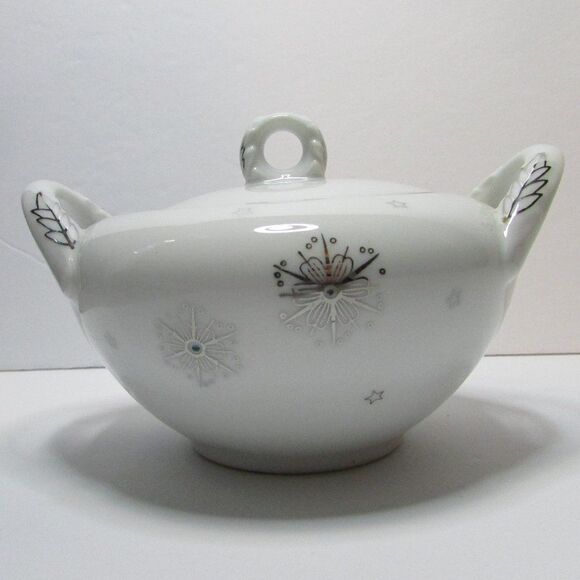 vtg Summit sugar bowl with lid Starburst star table decor holder - Picture 2 of 8